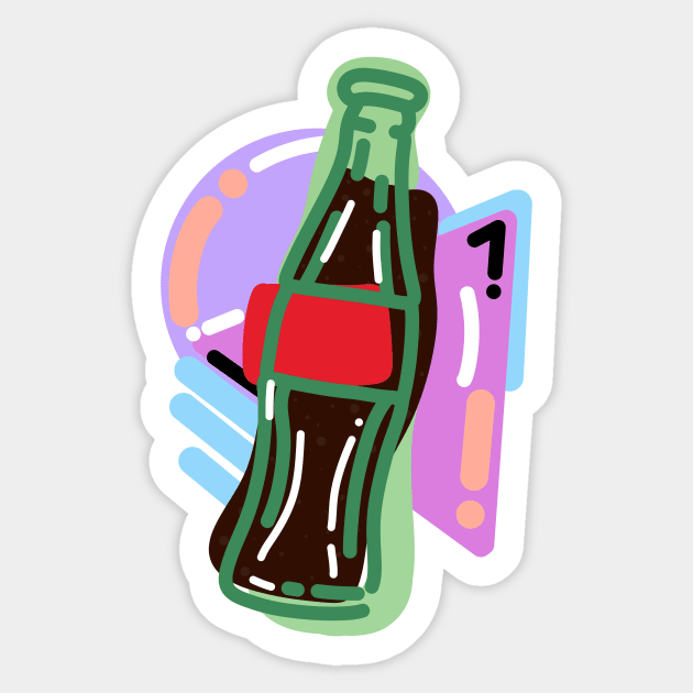 Coke Retro 90s minimalist Sticker by By-Berto